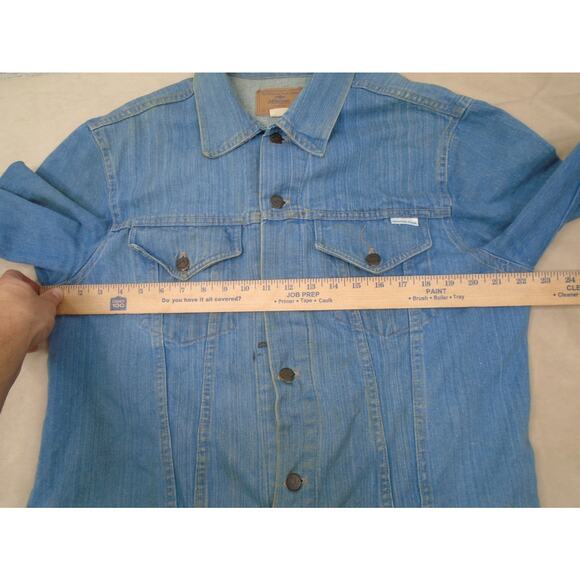 Vtg Chevrolet Chevy Cheyenne Pickup Truck Jean Denim Jacket Horizon Mens XL 46 - Picture 7 of 16